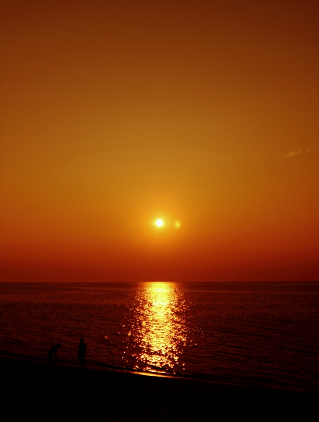 新潟の夕日